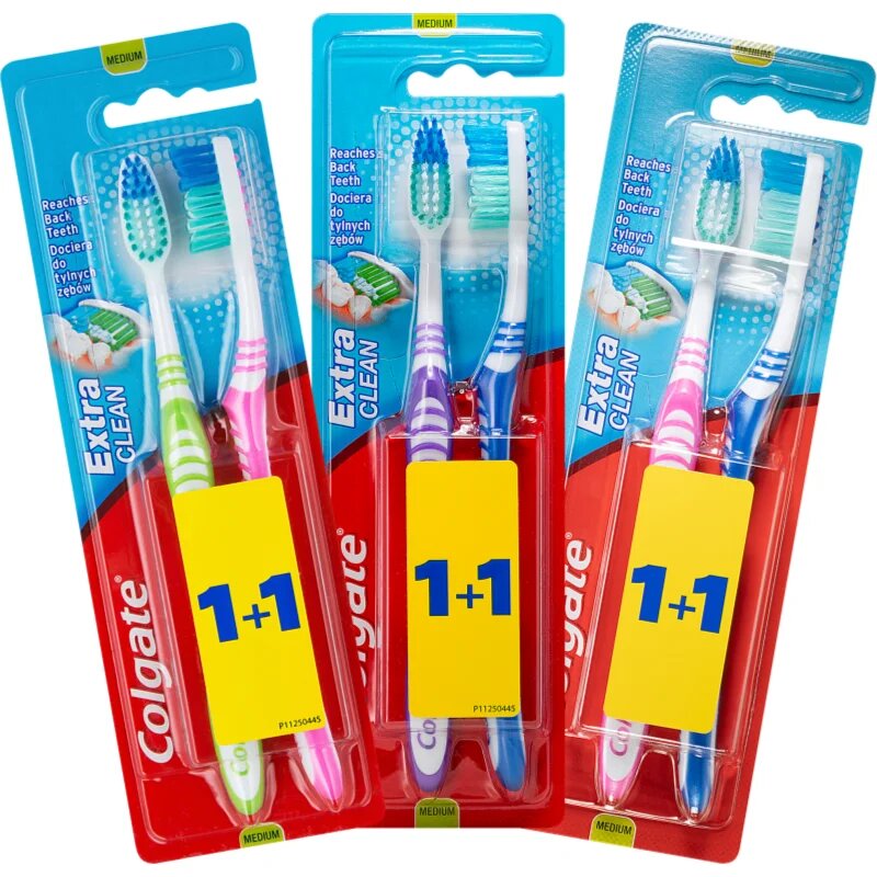 Colgate Extra Clean Medium periuta de dinti Medium 2 buc
