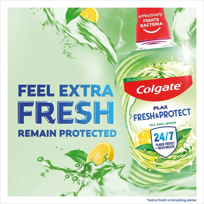 Colgate Plax Tea & Lemon apa de gura antiplaca 500 ml