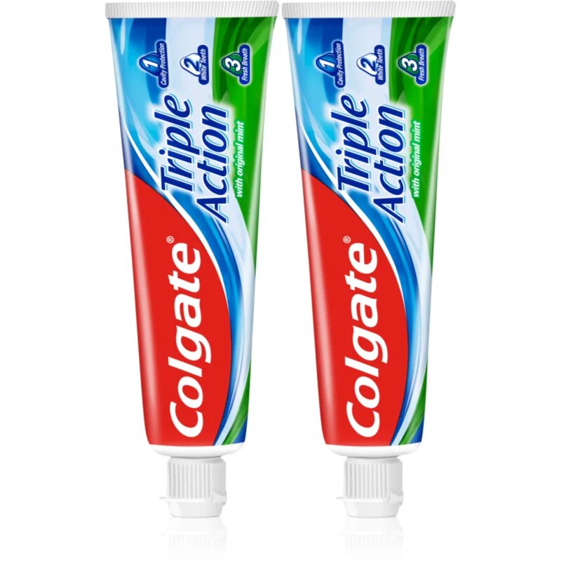 Triple Action Original Mint pastă de dinți 2x75 ml