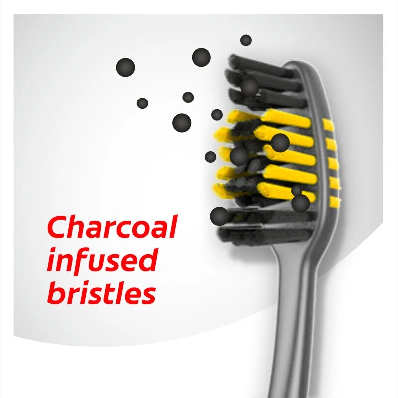 Colgate Zig Zag Charcoal periuta de dinti Medium 3 buc