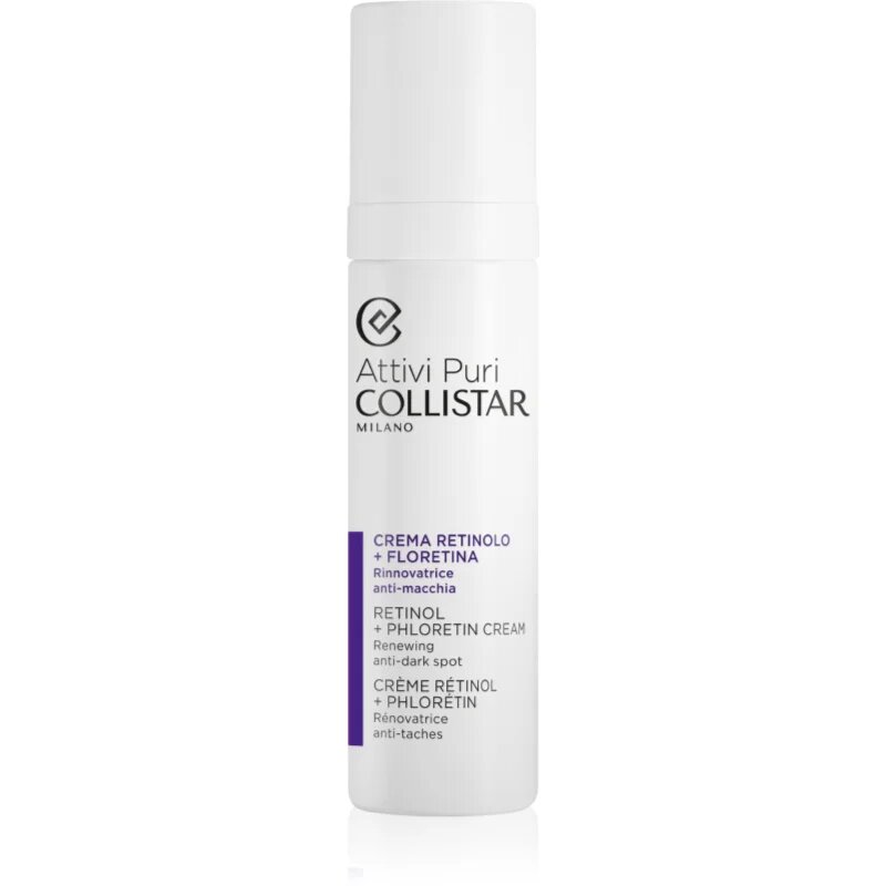 Collistar Attivi Puri Retinol + Phloretin Crema de noapte activa pentru reducerea petelor pigmentare cu retinol 50 ml