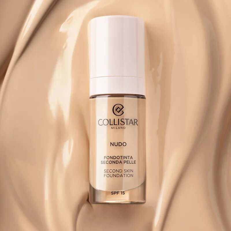 Collistar NUDO Second Skin Foundation SPF 15 makeup radiant cu hidratare cu efect de netezire culoare 3R Naturale Rosato 30 ml