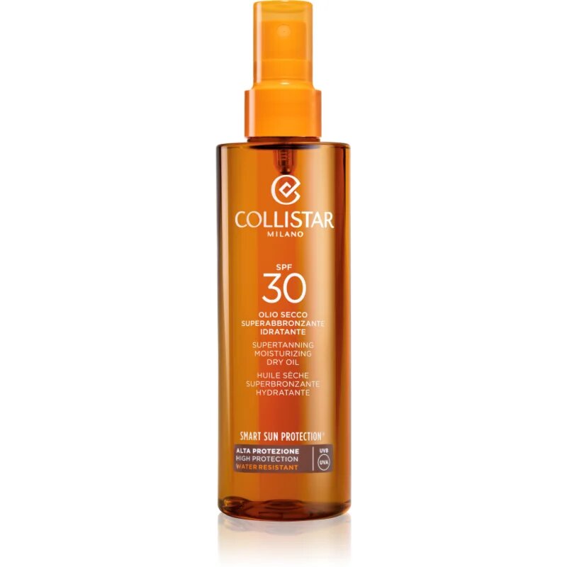 Collistar Smart Sun Protection Supertanning Moisturizing Dry Oil SPF 30 ulei uscat cu protecție solară SPF 30 200 ml