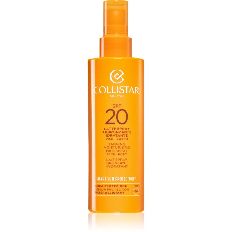 Collistar Smart Sun Protection Tanning Moisturizing Milk Spray SPF 20 spray-loțiune de protecție SPF 20 200 ml