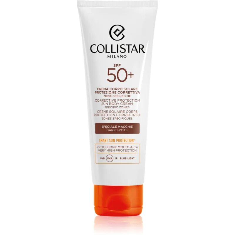 Collistar Sun Corrective Protection Body Cream Specific Zones SPF 50+ crema pentru bronzare impotriva petelor 100 ml