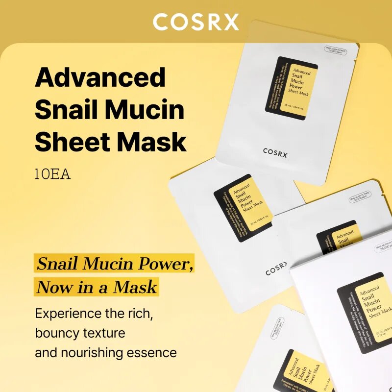 Cosrx Advanced Snail Power Essence mască textilă cu efect antirid cu efect de hidratare 25 ml