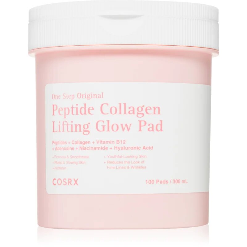 Cosrx One Step Original Peptide Collagen Lifting Glow Pad dischete de tonifiere pentru fermitatea și lifting-ul tenului 100 buc
