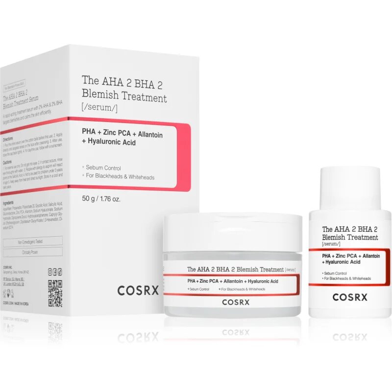 The AHA 2 BHA 2 Blemish Treatment Serum tratament topic pentru acnee 50 g