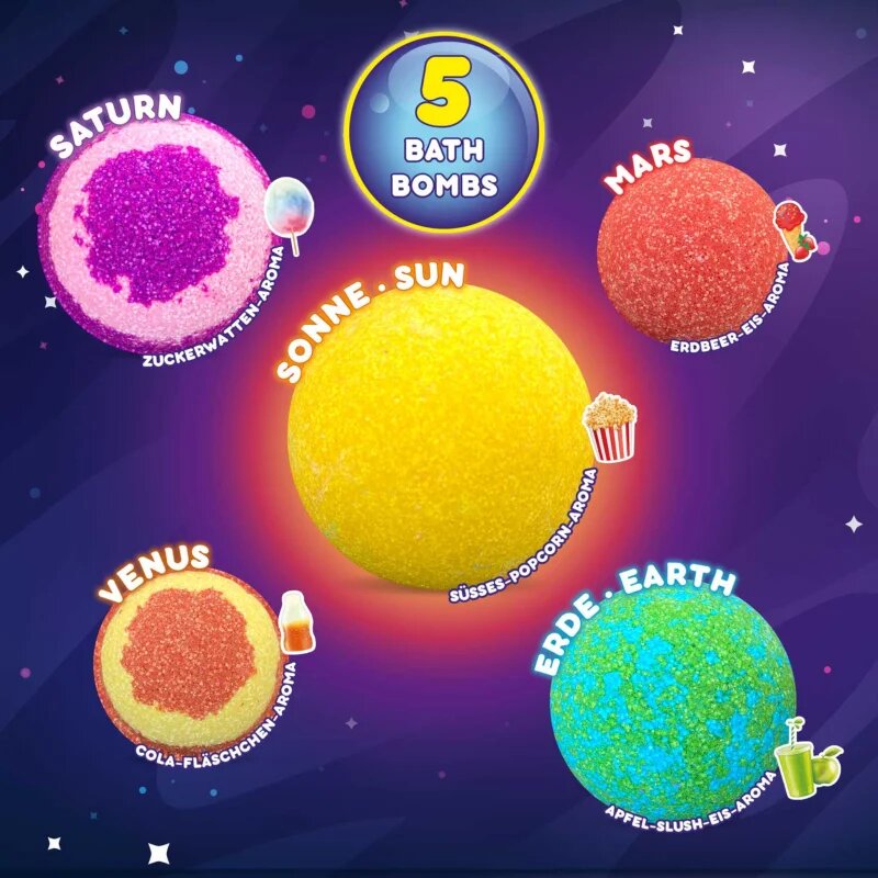 Craze Space Gift Box Bombe efervescente de baie în ambalaj cadou