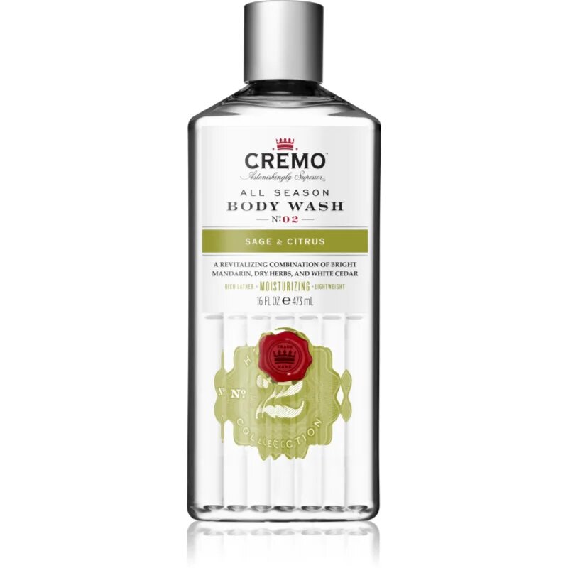 Cremo Sage & Citrus Body Wash Gel de dus pentru curatare pentru bărbați 475 ml
