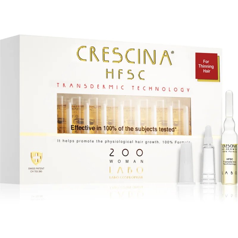 Crescina Transdermic 200 Re-Growth tratament pentru stimularea creșterii părului pentru femei 20x3.5 ml