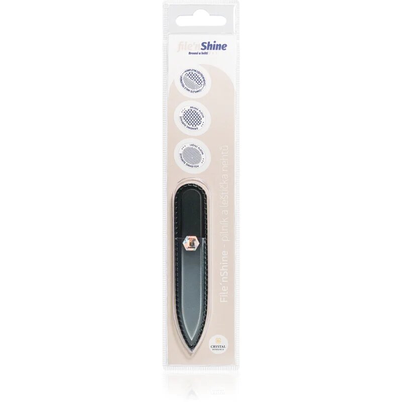 Crystal Bohemia File´n Shine Black pila de unghii din sticla 1 buc