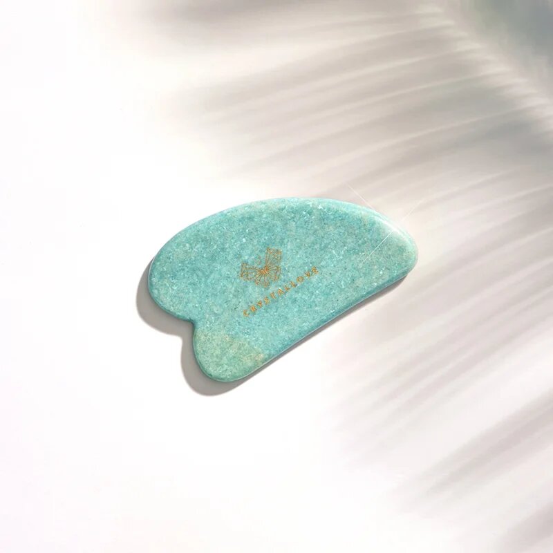 Crystallove Amazonite Gua Sha accesoriu de masaj 1 buc