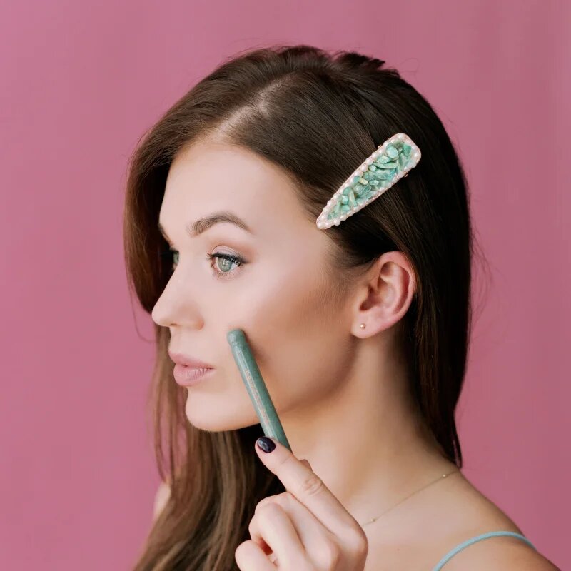 Crystallove Amazonite Hair Clip agrafă de păr 1 buc