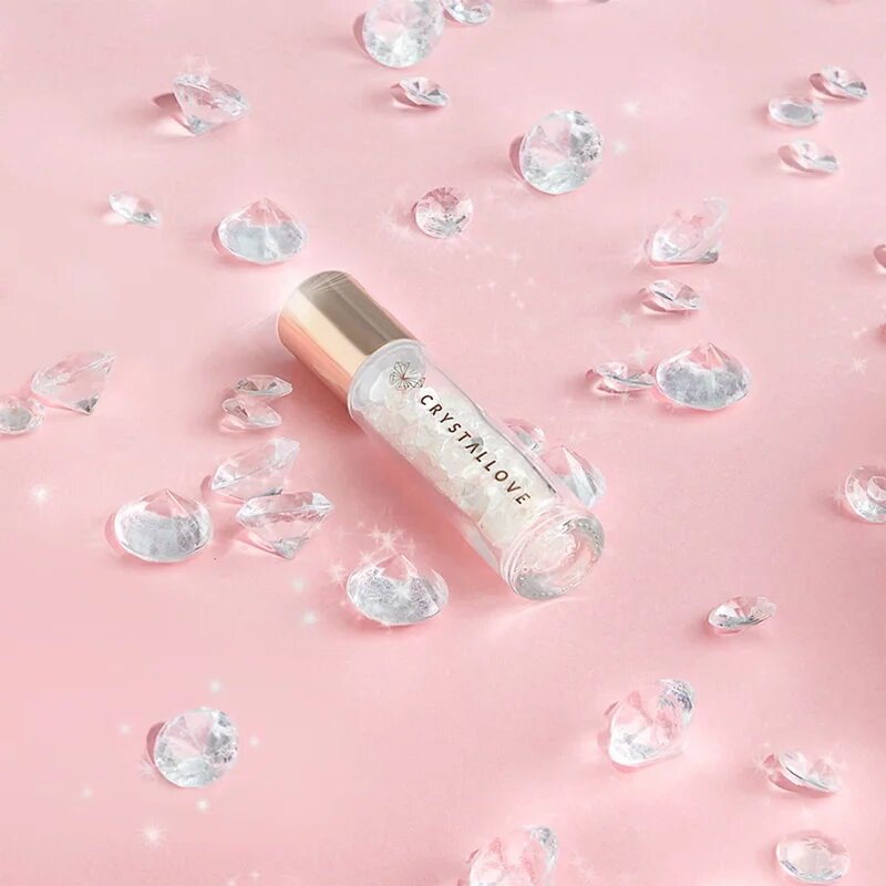 Crystallove Clear Quartz Oil Bottle roll-on cu cristale reincarcabil 10 ml