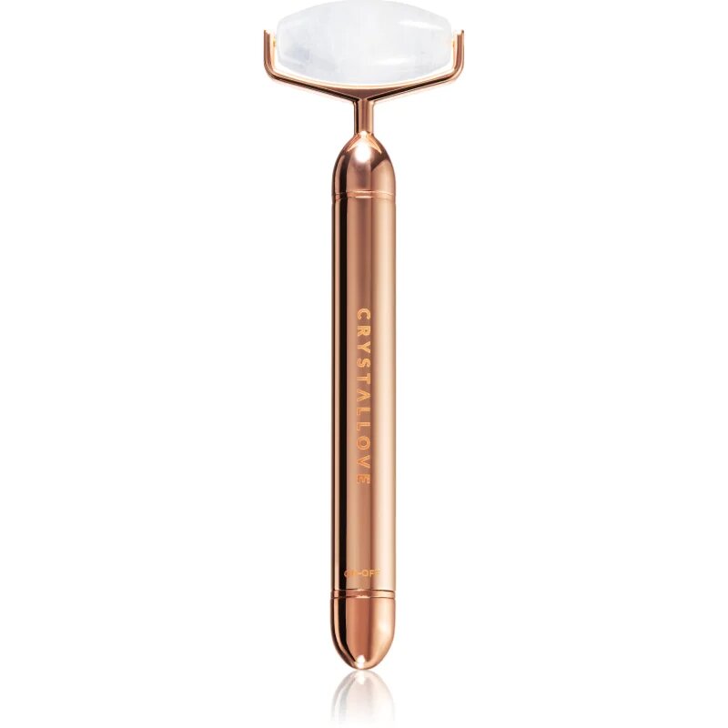 Crystallove Clear Quartz Vibrating Roller accesoriu de masaj faciale 1 buc