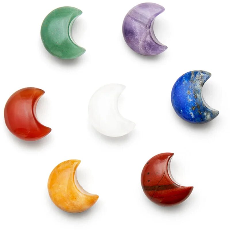 Crystallove Energy Crystals The Seven Chakra Moons accesoriu de masaj 7 buc