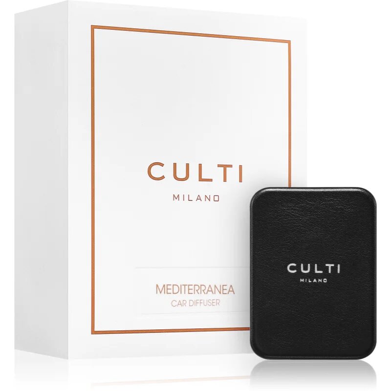 Culti Milano Car Diffuser Black Mediterranea parfum pentru masina + refill 2 buc