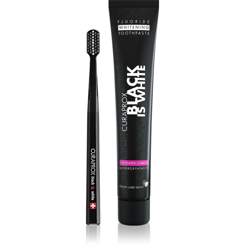 Curaprox Black is White set pentru îngrijirea dentară