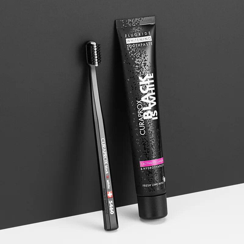 Curaprox Black is White set pentru îngrijirea dentară