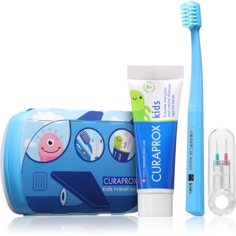 Curaprox Kids Travel Set Set de călătorii pentru dinti limba si gingii pentru copii 1 buc