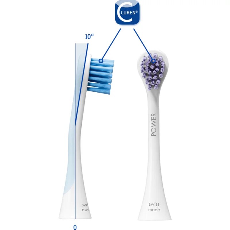 Curaprox Power Capete de schimb pentru periuța de dinți sonică revoluționara 2 buc
