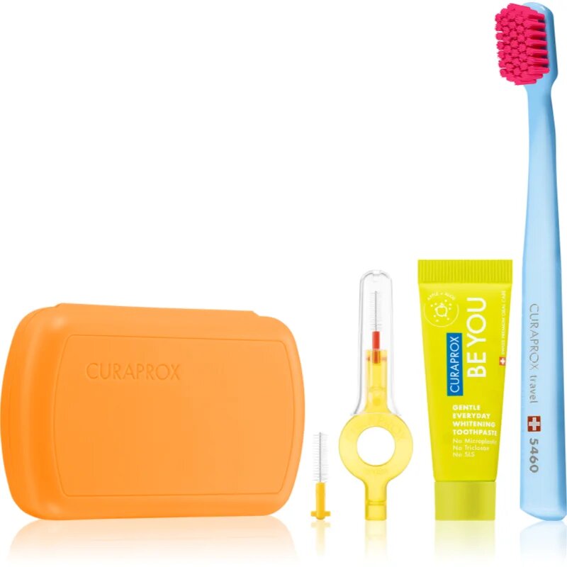 Curaprox Travel Set Set de călătorii pentru dinti limba si gingii Orange