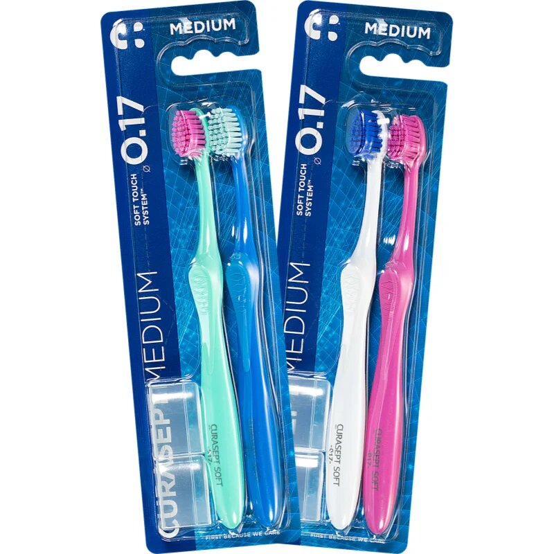 Curasept Softline 0.17 Medium 2pack perie de dinti 2 buc