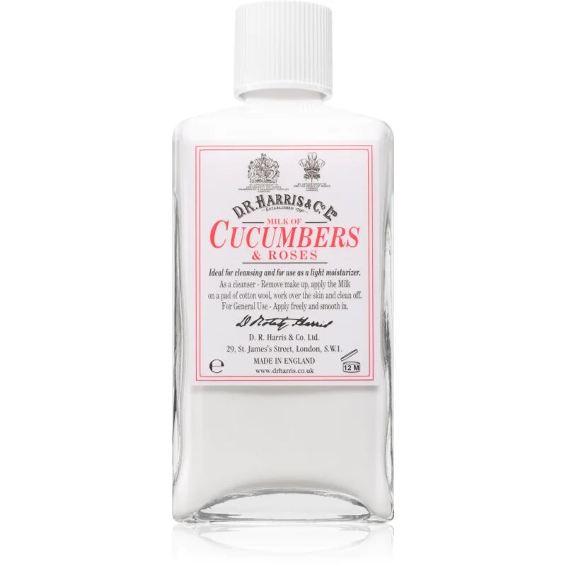 D.R. Harris Milk of Cucumber and Roses Lapte demachiant hranitor 100 ml