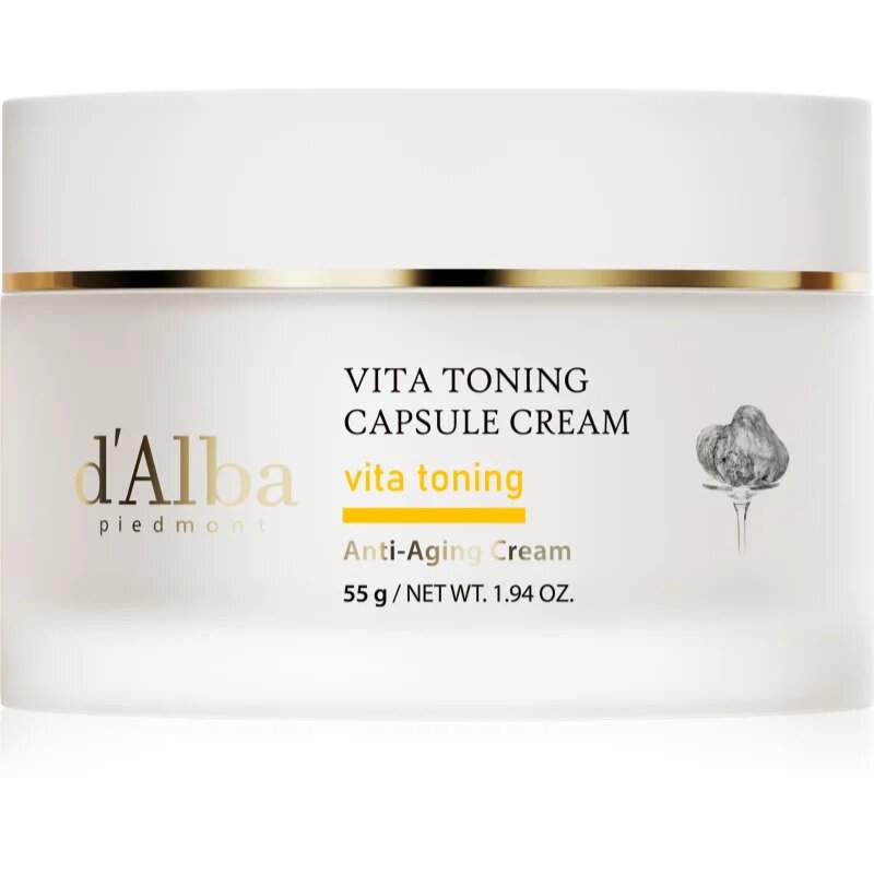 d'Alba Vita Toning Capsule Cream crema puternic hidratanta pentru o piele mai luminoasa 55 g