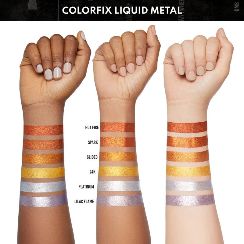Danessa Myricks Beauty Colorfix Liquid Metals machiaj multifuncțional pentru ochi buze și față culoare Platinum 10 ml