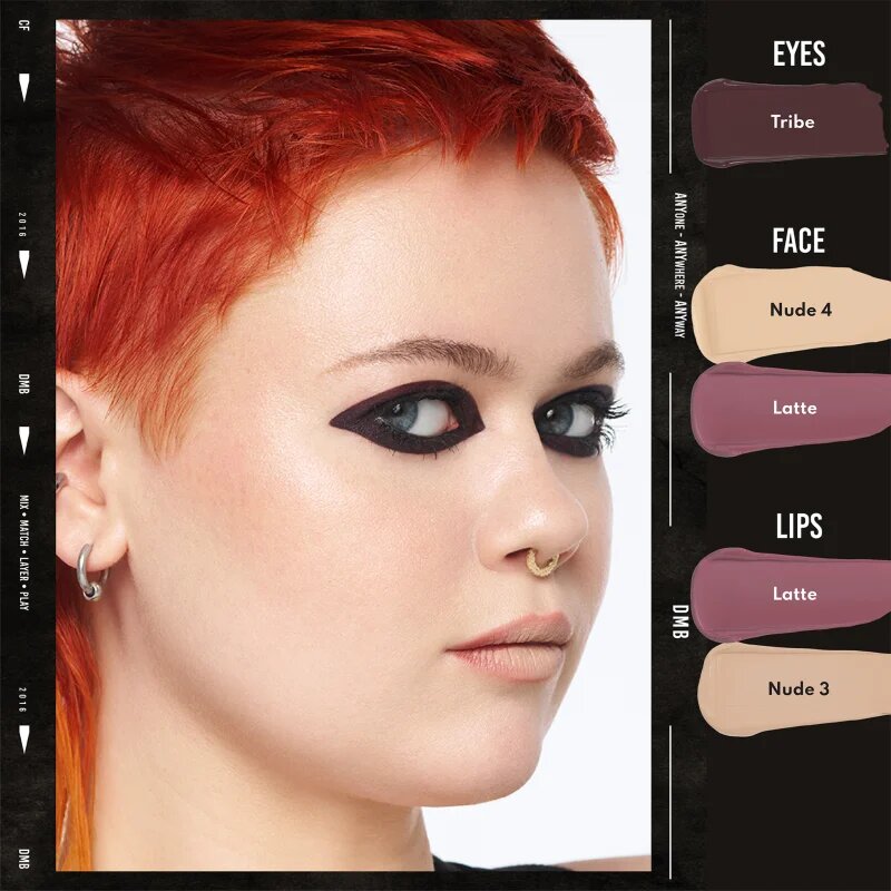 Danessa Myricks Beauty Colorfix Mattes machiaj multifuncțional pentru ochi buze și față culoare Tribe 10 ml
