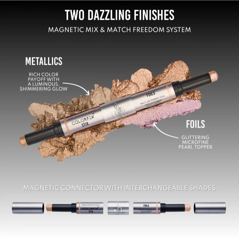 Danessa Myricks Beauty Colorfix Stix machiaj multifuncțional pentru ochi buze și față culoare Duo 5 Astra/Cassiopeia 2x3 g