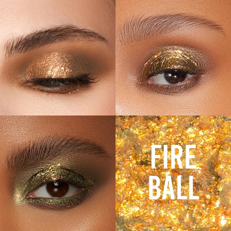 Danessa Myricks Beauty Infinite Chrome Flakes umbre de pleoape cu sclipici culoare Fire Ball 3.8 g