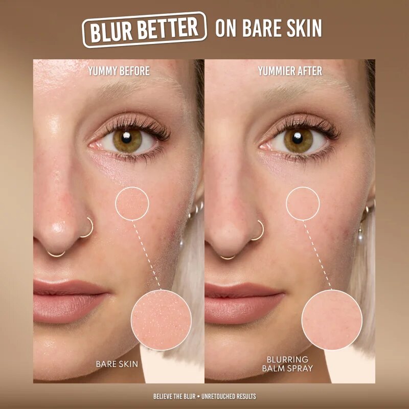 Danessa Myricks Beauty Yummy Skin Liquid Blurring Balm Setting Spray fixator make-up cu efect de hidratare mini 50 ml