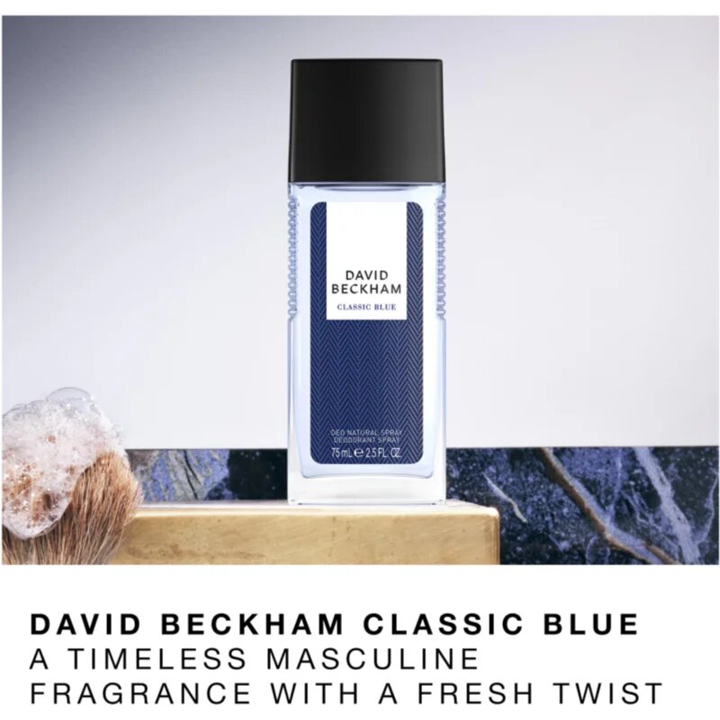 David Beckham Classic Blue Deo cu atomizor pentru bărbați 75 ml