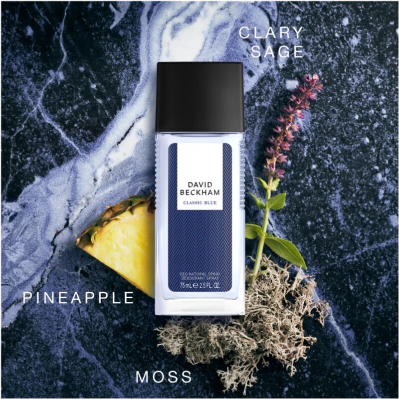David Beckham Classic Blue Deo cu atomizor pentru bărbați 75 ml