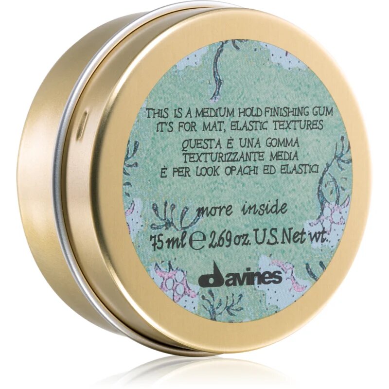 Davines More Inside Medium Hold Finishing Gum guma pentru styling pentru un aspect mat 75 ml
