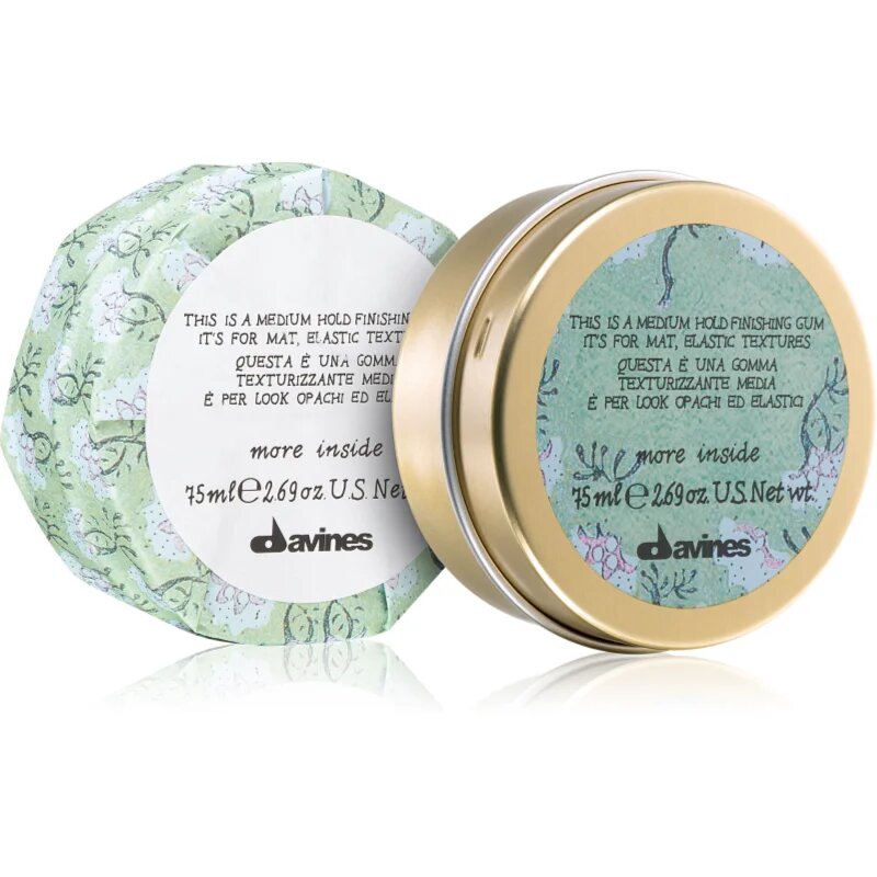 Davines More Inside Medium Hold Finishing Gum guma pentru styling pentru un aspect mat 75 ml