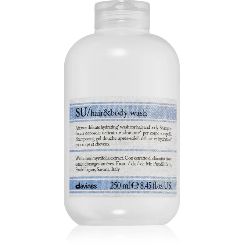 Davines SU Hair&Body Wash 2 in 1 gel de dus si sampon 250 ml