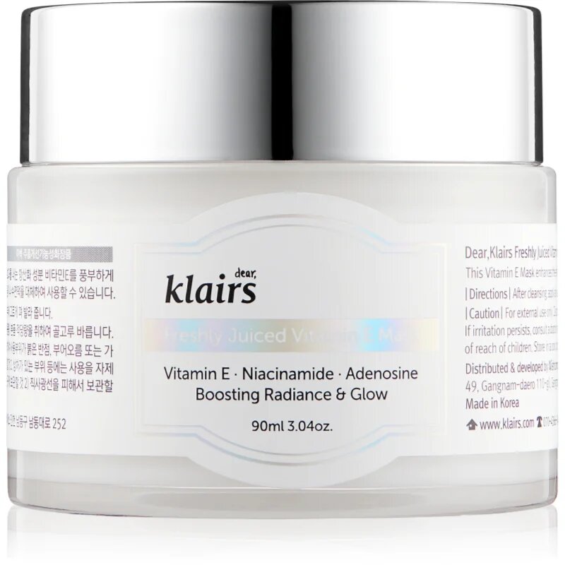 Dear Klairs Freshly Juiced Vitamin E Mask masca faciala hidratanta cu vitamina E 90 ml