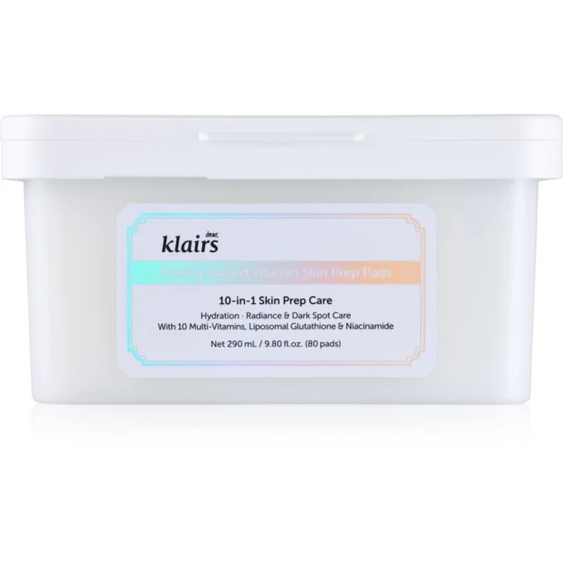 Dear Klairs Freshly Juiced Vitamin Skin Prep Pad dischete de tonifiere pentru luminozitate si hidratare 80 buc