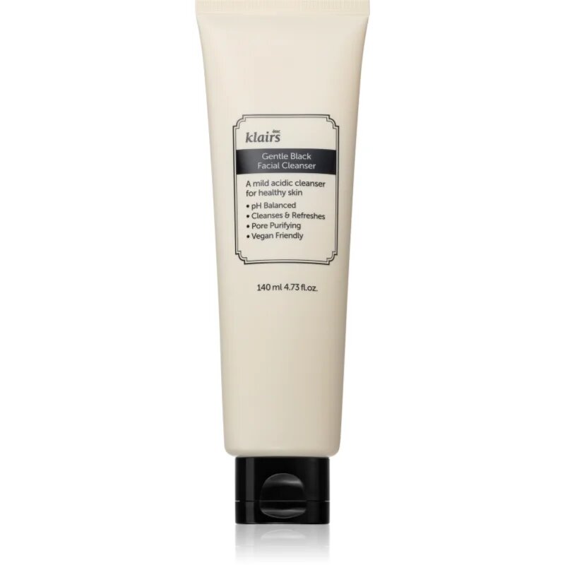Dear Klairs Gentle Black Facial Cleanser gel de curățare blând pentru piele sensibilă 140 ml