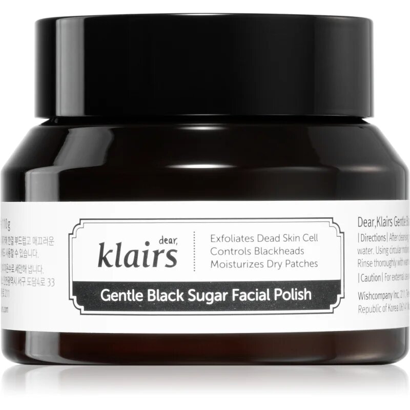 Dear Klairs Gentle Black Sugar Facial Polish exfoliere si hidratare faciala 110 g