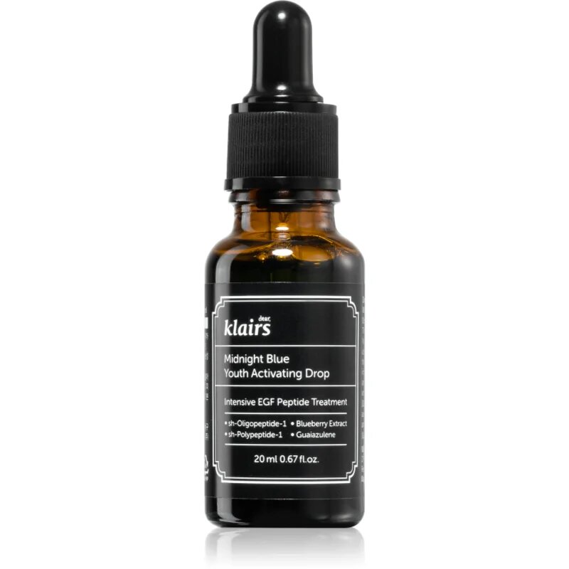 Dear Klairs Midnight Blue Youth Activating Drop ser activator pentru intinerirea pielii 20 ml