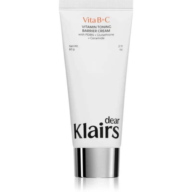 Dear Klairs Vitamin Toning Barrier Cream crema hidratanta cu efect iluminator pentru întărirea barierei cutanate 60 g