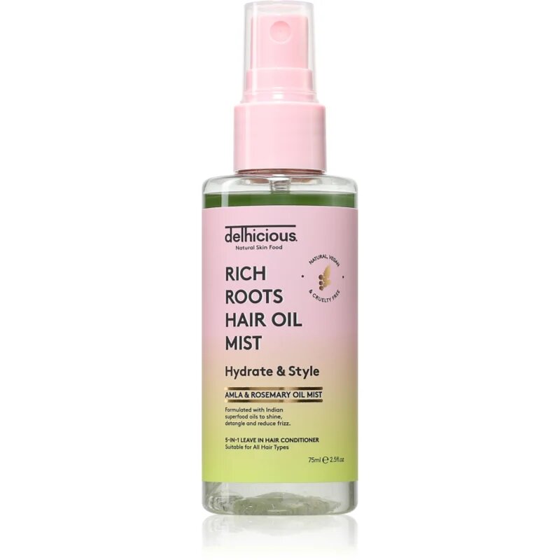 delhicious RICH ROOTS 5-in-1 Hair Oil Mist conditioner Spray Leave-in 75 ml