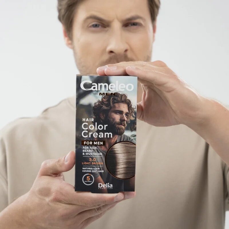 Delia Cosmetics Cameleo Men culoare par culoare 5.0 Light Brown 30 ml