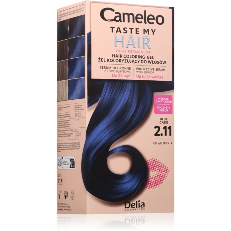 Delia Cosmetics Cameleo Taste My Hair vopsea de păr demipermanentă culoare 2.11 Blue Cake 1 buc