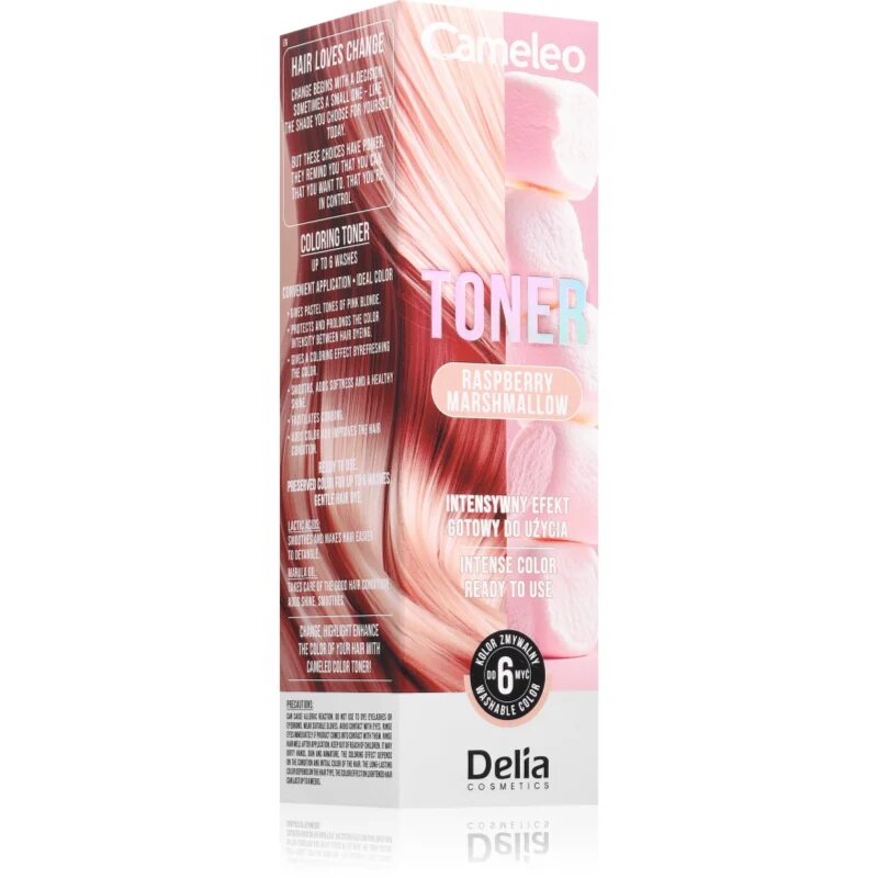 Delia Cosmetics Cameleo Toner toner color pentru păr culoare Raspberry Marshmallow 75 ml